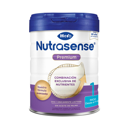 HERO Nutrasense premium Leche (1) de inico para recién nacido, desde el primer día 800 g.