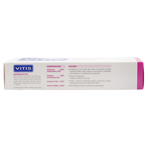VITIS Dentífrico con fluor para el cuidado de las encías VITIS Encías 75 ml.