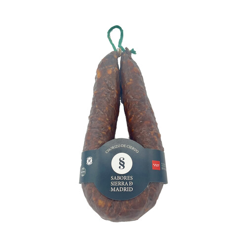 SABORES SIERRA DE MADRID Chorizo de ciervo 100% natural, elaborado sin gluten ni lactosa 250 g.