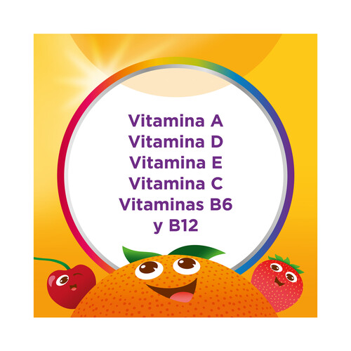 MULTICENTRUM Vitagomis niños Complemento alimenticio multivitamínico para niños en cómodos caramelos de goma sabor frutas 30 uds.