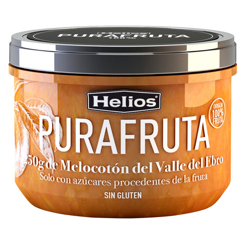 HELIOS Fruta para untar de melocotón del Valle del Ebro HELIOS PURAFRUTA 250 g.