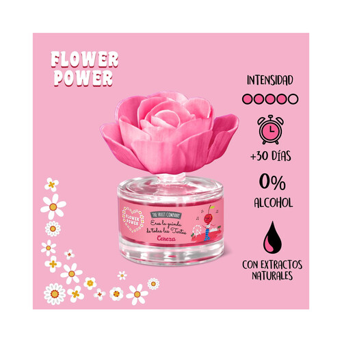 THE FRUIT COMPANY Flor difusora perfumada con aroma a cereza 50 ml.