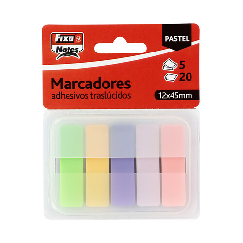 Marcadores traslúcidos pastel FixoNotes.