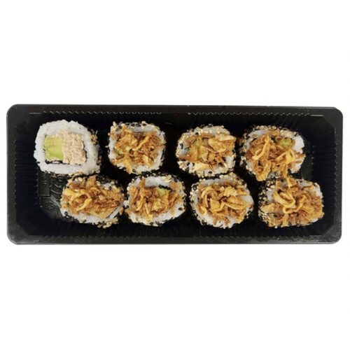 SUSHI GOURMET Bandeja Maki California atún y aguacate con mayonesa picante y cebolla frita SUSHI GOURMET 8 uds.