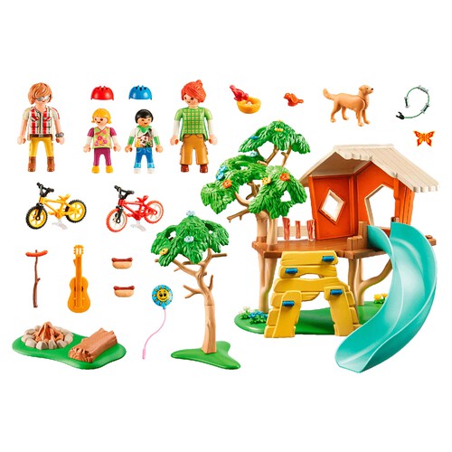 PLAYMOBIL aventura en la casa del árbol con tobogán