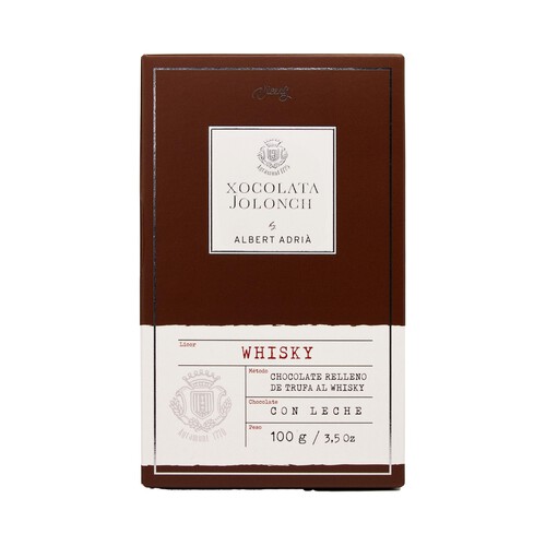 VICENS Chocolate con leche y whisky 100 g.