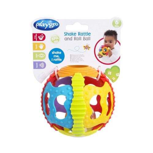 Pelota sonajero multicolor, PLAYGRO.