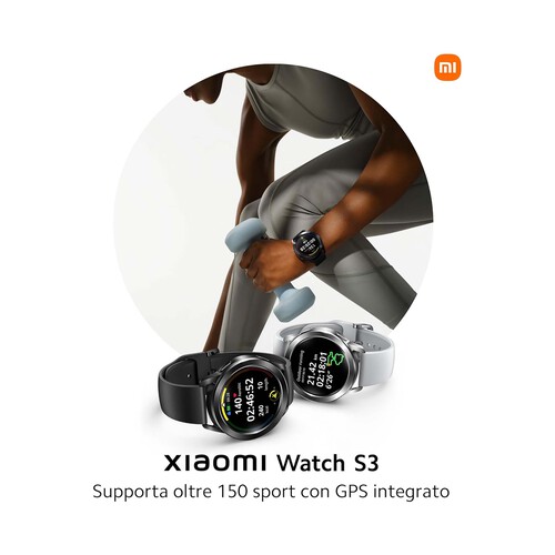 Xiaomi Watch S3 negro, Reloj inteligente, pantalla Amoled 1,43”, frecuencia cardíaca, registro del sueño.