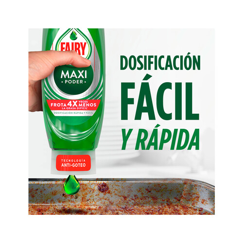 FAIRY Detergente lavavajillas a mano FAIRY Maxi Poder Recarga y ahorra 950 ml.