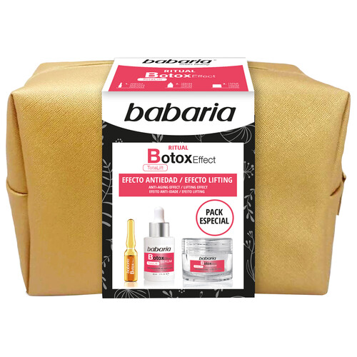 BABARIA Botox effect total lift Neceser con productos antiedad (crema, ampolla y sérum).