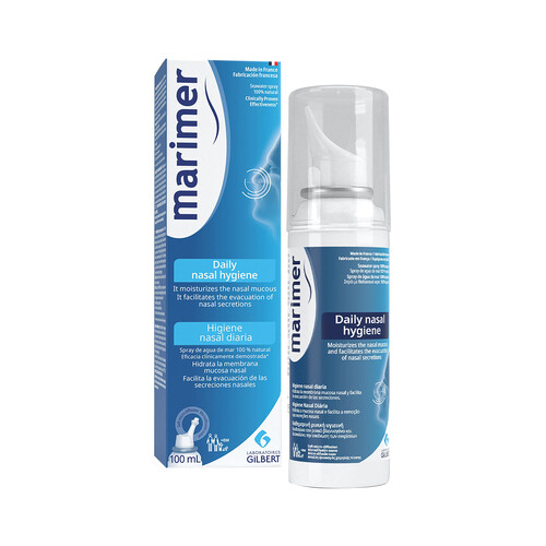 MARIMER Spray isotónico (agua de mar) para la higiene nasal diaria 100 ml.