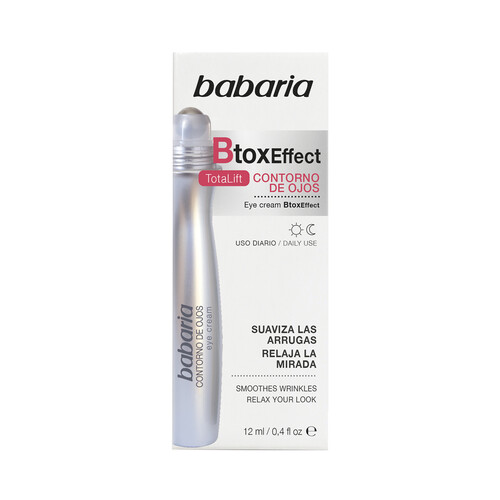 BABARIA Btox effect total lift Contorno de ojos en roll on, de uso diario 12 ml.