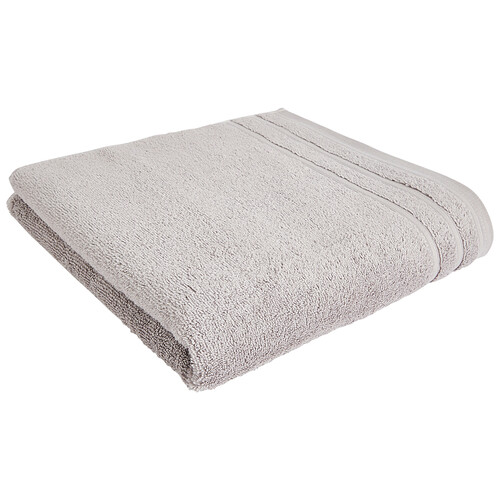 Toalla de ducha 100% algodón color gris claro, densidad de 500g/m², ACTUEL.