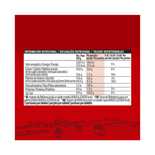 NESTLÉ Extrafino Chocolate con leche y almendras 123 g.