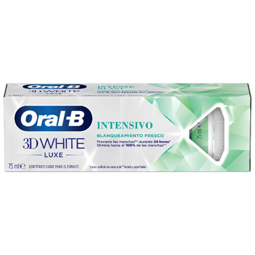 ORAL-B Pasta de dientes blanqueante intensivo, suave para el esmalte ORAL-B 3D White luxe 75 ml.