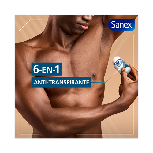 SANEX Men active control Desodorante roll on para hombre con protección anti transpirante de hasta 48 horas 2 x 50 ml.