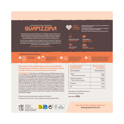 GUAPIZZIMA Pizza bianca 450 g.