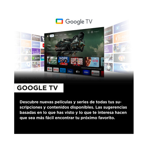 Televisión 165,1cm (65) TCL LED 65P755, 4K, 120HZ, GOOGLE TV.