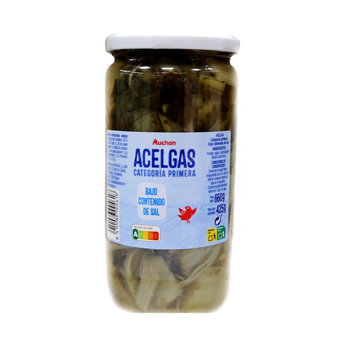 PRODUCTO ALCAMPO Acelgas contenido reducido en sal bote 425 g.