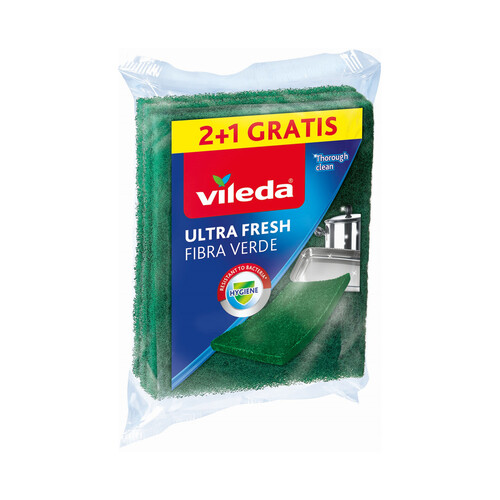VILEDA Fibra Verde Ultra Fresh 2+1 uds.