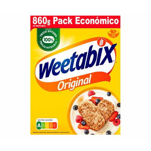 WEETABIX Cereales de trigo bajos en calorías WEETABIX 860 g.