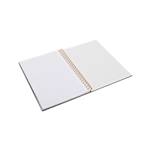 Cuaderno A4 80G 100H Espiral Tapa Tela Horizontal Y Cuadricula. Papel FSC PRODUCTO ALCAMPO