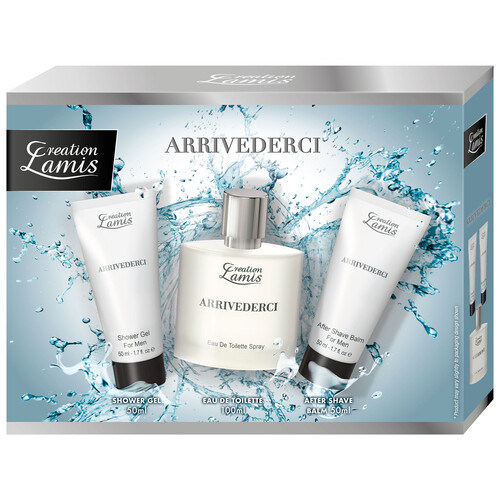 CREATION LAMIS Arrivederci Estuche para hombre con colonia, gel y after shave.