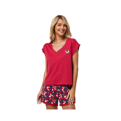 Pijama para mujer, color rojo, talla M INEXTENSO.