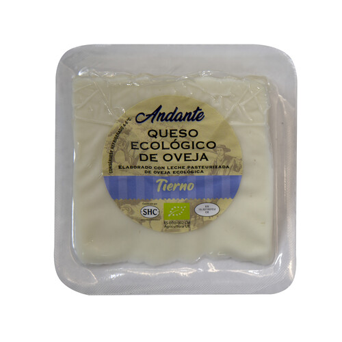 Queso de oveja tierno ecológico CABALLERO ANDANTE 200 g.