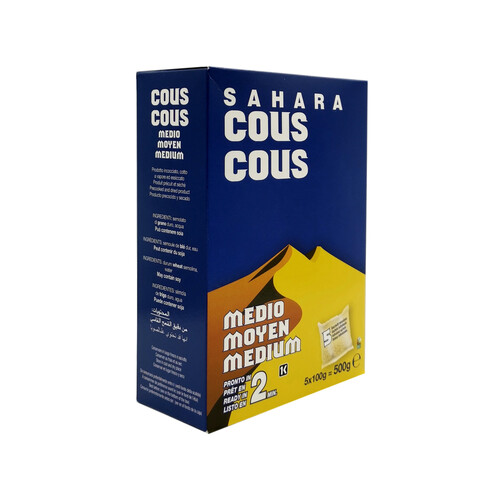 SAHARA Cuscus grano medio SAHARA 5 bolsas x 100 g.