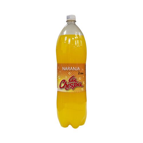 LA CHISPA Bebida refrescante con azúcares y edulcorantes con sabor a naranja botella de 2 l.