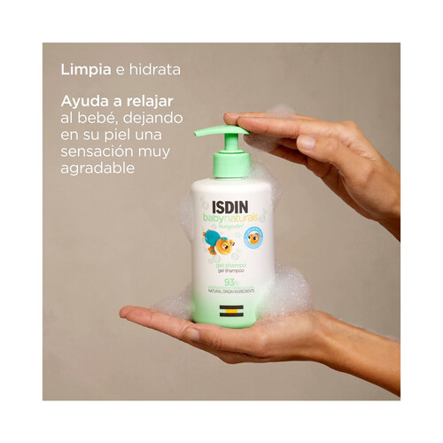 ISDIN Baby natural Gel y champú de uso diario, que no pica en los ojos 750 ml.