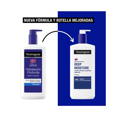 NEUTRÓGENA Loción corporal de absorción inmediata e hidratación profunda para pieles secas 750 ml.