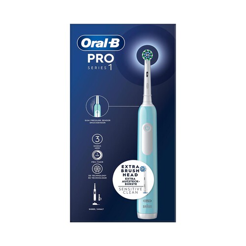 Cepillo de dientes eléctrico ORAL-B Pro 1, tecnología 3D, 3 modos, temporizador.