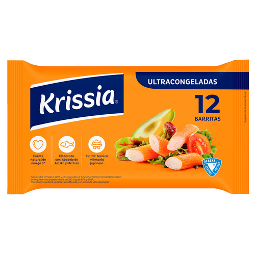 KRISSIA Barritas de surimi ultracongelado 200 g.