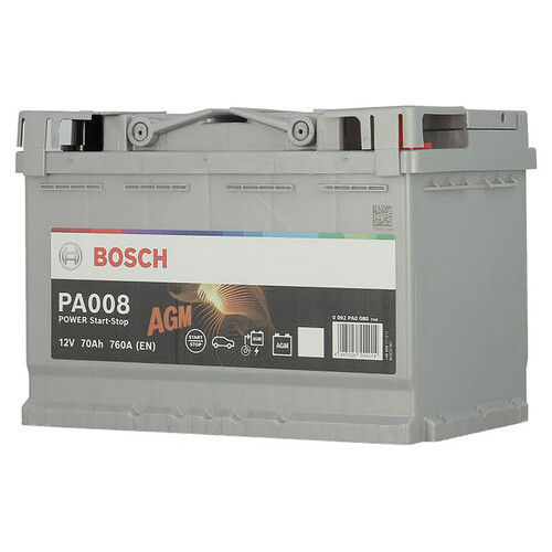 Batería de coche 70Ah BOSCH AGM, arranque 760A,12V,