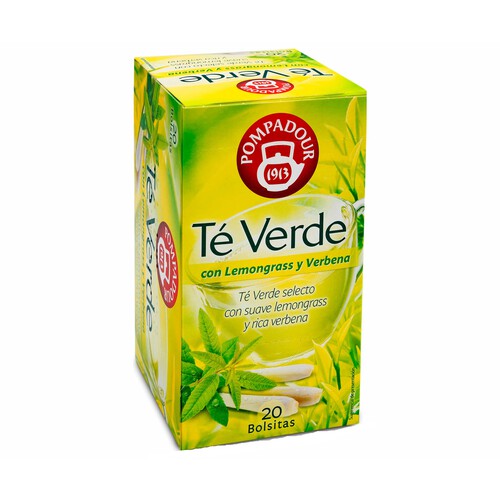 POMPADOUR Té verde con lemongrass y verbena 20 uds.