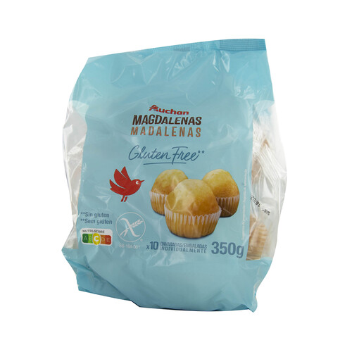 PRODUCTO ALCAMPO magdalenas sin gluten PRODUCTO ALCAMPO 10 uds. 350 g.