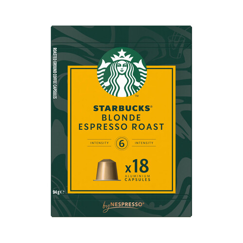 STARBUCKS Café en cápsulas Espresso Blonde, I6, 18 uds. 