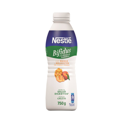 NESTLÉ Bífidus líquido para beber, con sabor mango y melocotón 750 g.