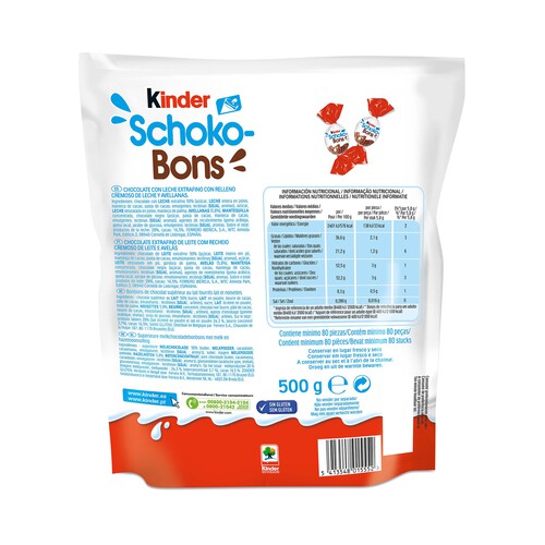 KINDER Schokobons Bolitas de chocolate 500 g.