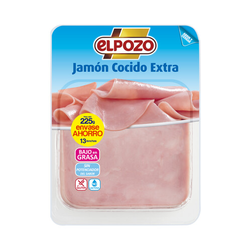 EL POZO Jamón cocido de categoria extra, cortado en cómodas lonchas EL POZO 225 g.