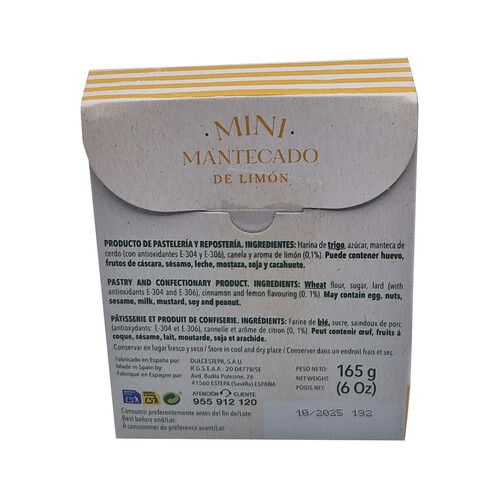 DULCESTEPA Mini mantecados limón 165 g. 