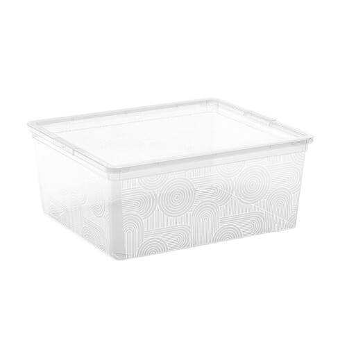 Caja de ordenación transparente Box Style con tapa, 11 litros. ACTUEL.