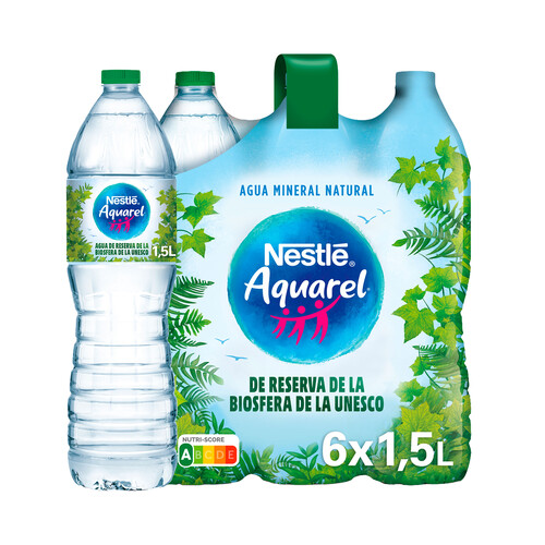 AQUAREL Agua mineral pack de 6 uds. x 1,5 l.