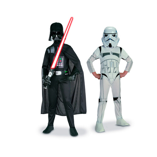 Star Wars, Pack Disfraces Darth Vader y Clone Trooper, 5-7 años. RUBIE´S