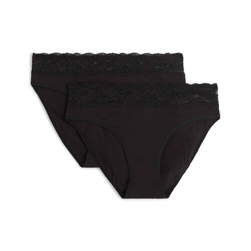 Lote de 2 bragas de algodón para mujer INEXTENSO, talla S.