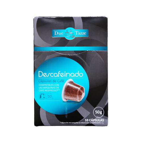 DUE TAZZE Café capsula descafeinado 10 ud 50 g