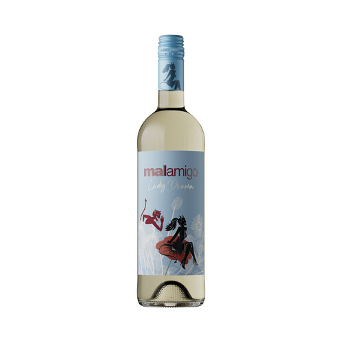 MALAMIGO Lady drama Vino blanco blend semidulce botella 75 cl.