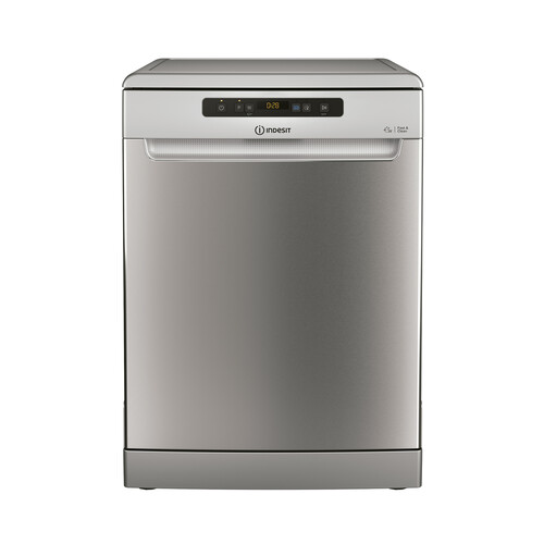 Lavavajillas INDESIT DFO 3T133 AFX capacidad: 14servicios, H: 85cm, A: 60cm, F: 59,m.